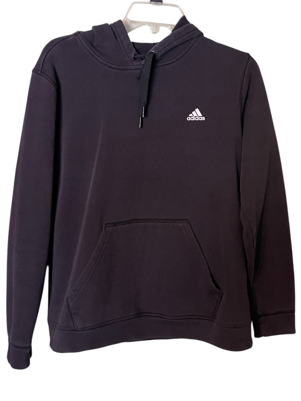 Adidas Men's Black Hoodie Sweatshirt. Size medium GUC